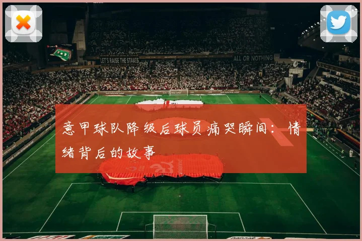 意甲球队降级后球员痛哭瞬间：情绪背后的故事